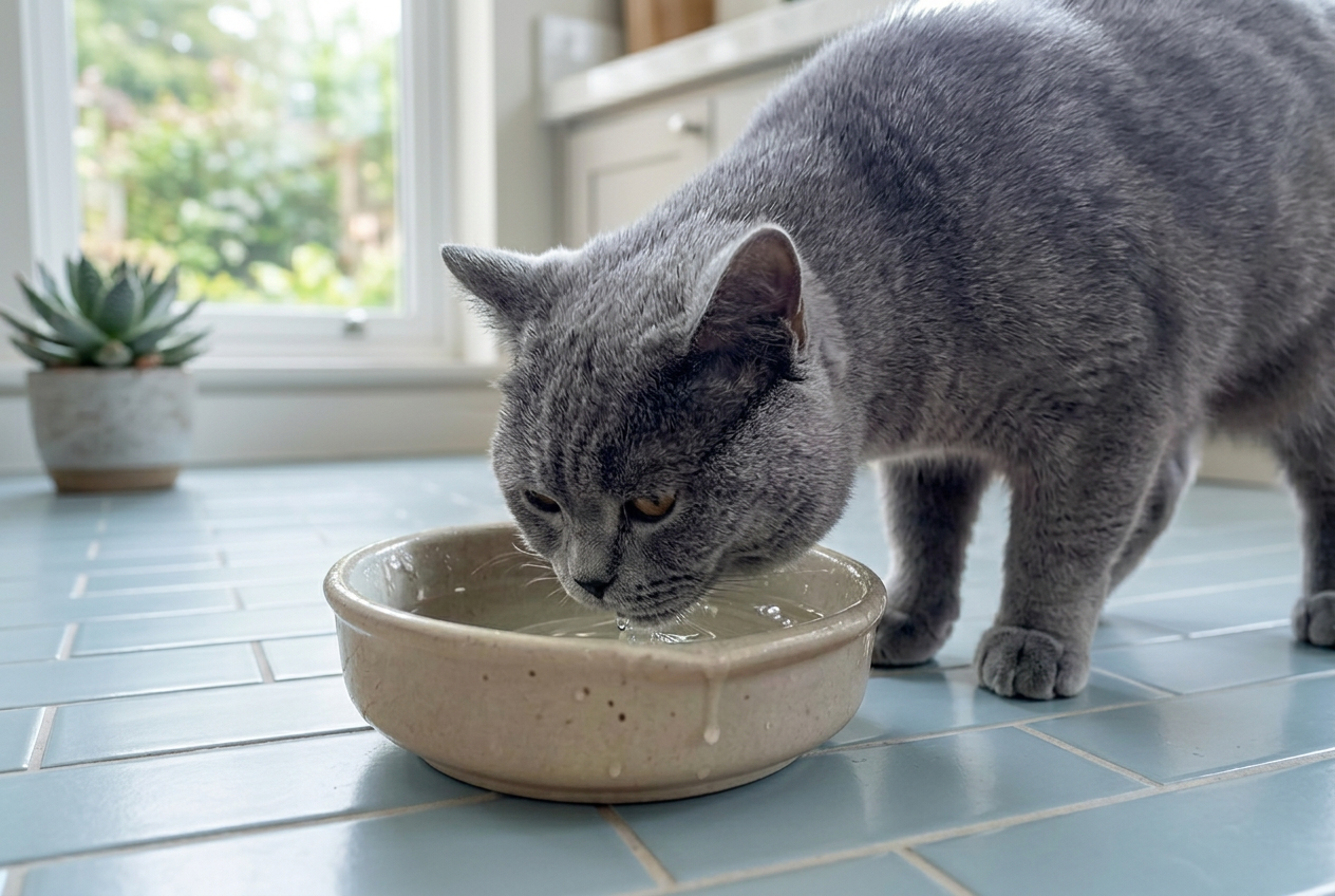Hur vet man om katten dricker tillräckligt?