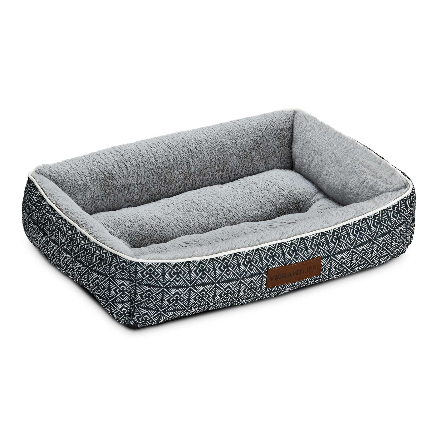 Lounger Dog Bed, Medium, Black 27" X 20"