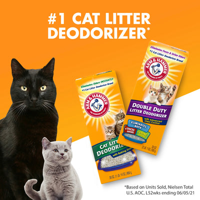 Double Duty Cat Litter Deodorizer and Pet Odor Eliminator, 33 Oz Box